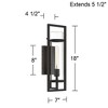 Possini Euro Design Possini Euro Castello 18"H Sand Black Marine Grade Outdoor Wall Light - 4 of 4