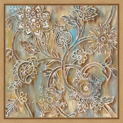 Amanti Art Henna Crop by Danhui Nai Canvas Wall Art Print Framed 16-in. x 16-in.