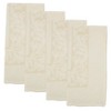 Saro Lifestyle Jacquard Floral Blossom Table Napkin (Set of 4), 20", Off-White - 2 of 4