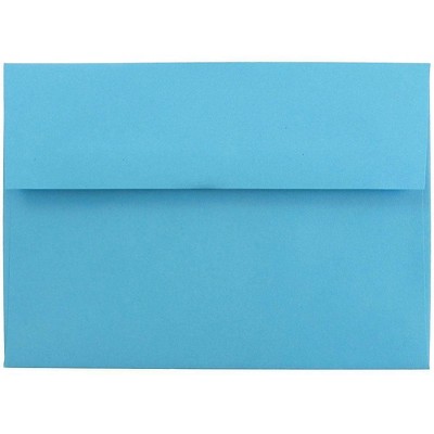 JAM Paper A7 Colored Invitation Envelopes 5.25 x 7.25 Blue Recycled 54093