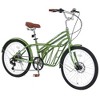 Okak 24IN Cruiser Bikes with Large Basket, 6 Speed Adult Bike with Steel Frame and Disk Brake, Commuter Bike for Men and Women - 2 of 4