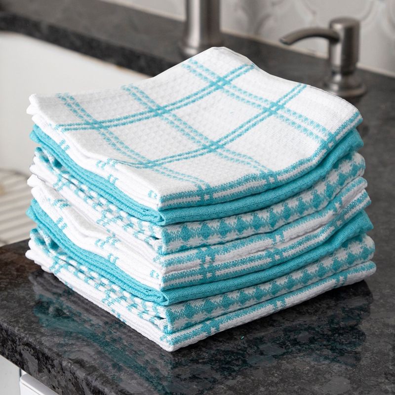 T-fal Coordinating Flat Waffle Weave Dish Cloth, Eight Pack, 5 of 6