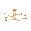 POWLIG Mid Century Modern Chandelier - Flush Mount Sputnik Ceiling Light for Dining Room, Bedroom, Kitchen - 2 of 4