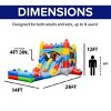 Herokiddo 14'x26' Block Party Commercial Grade Lightweight Bounce House Water Slide with Detachable Pool, Basketball Hoop, and Air Blower Included. - 3 of 4