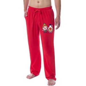 Elf The Movie Mens' Buddy Chibi Maple Syrup Sleep Pajama Pants Red - 1 of 3