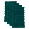 Design Imports Teal Chevron Luxury Barmop Set/4 - 2 of 4
