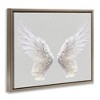 Stupell Industries Angel Wings on Grey Black Framed Floater Canvas Wall Art - 3 of 4