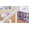 Donco Kids Twin Low Loft Bed with Slide and Camo Tent, Twin, White - 4 of 4