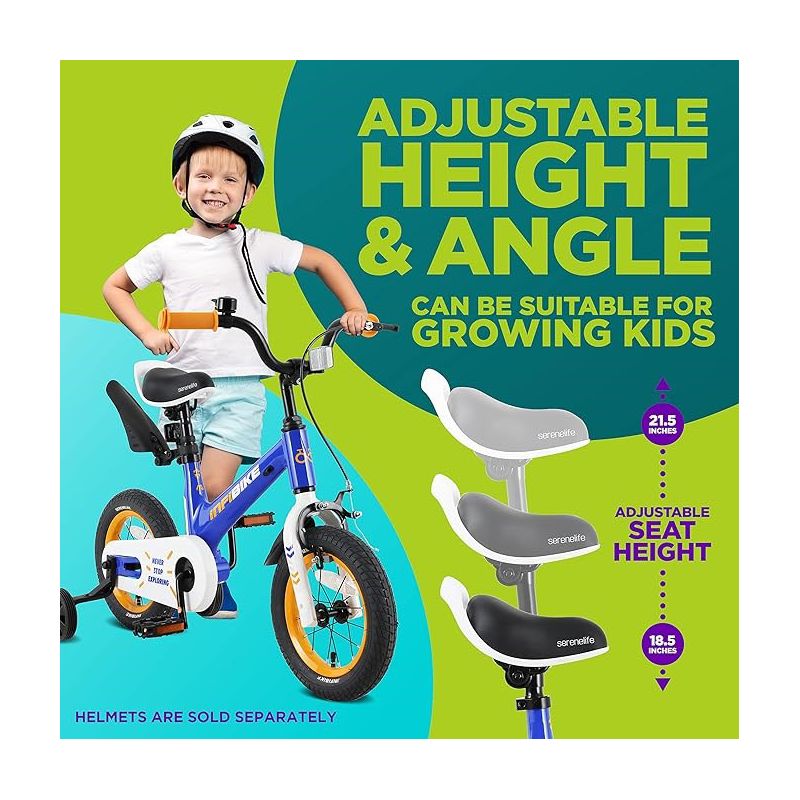 SereneLife Kids Bike with Training Wheels, 5 of 8