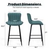 GlasFlength Dining Sets, Mid-Century Modern Swivel Bar Stool Set of 2, Adjustable Height for Kitchen, Bar, Counyer, Blue, 19.3"*14.9"*36.32" - 2 of 4