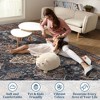 Vintage Area Rug Floral Printed Carpet Non Slip Oriental Distressed Floor Mat Washable Low Pile Indoor Carpet for Bedroom Kitchen Office - 4 of 4