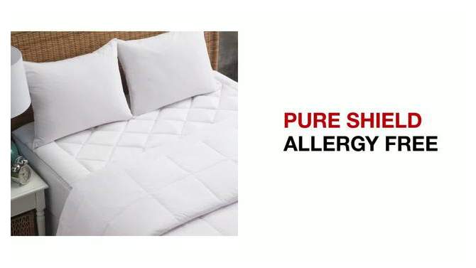 2pk Allergen Barrier Bed Pillow with 2" Gusset - PureShield, 5 of 6, play video