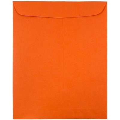 JAM Paper 9 x 12 Open End Catalog Colored Envelopes Orange Recycled 80410