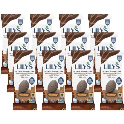 Lily's Dark Chocolate Peanut Butter Cups 2 Pack - Case of 12/1.25 oz