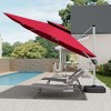 TiramisuBest 11FT Outdoor Square Double Top Patio Umbrella, Red, Without Base - 2 of 4