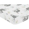 Sweet Jojo Designs Girl Baby Fitted Crib Sheet Sloth Pink Grey and White - 3 of 4