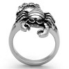 Slickblue Scorpion Design Stainless Steel Ring with Jet Crystal, Polished Women’s Ring, Novelty Style, Size 5-10 - 3 of 4