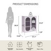 INFURNIC Decorative Storage Cabinets Short 2-Door Metal Accent Cabinet with Fluted Glass Stylish Adjustable Storage, Purple, 31.5"*15.75"*39.96" - 2 of 4