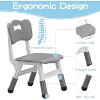 Kids Table & 6 Chairs Set - Adjustable Height Art & Dining Table for Toddlers Ages 3-10, 300lb - 4 of 4