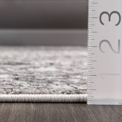 Gray Rectangular Synthetic Vintage Pattern Area Rug 3' x 5'