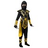 Joyfy Halloween Ninja Costume for Kids Black Golden Ninja Dragon Jumpsuit Set – Boys Halloween Dress-Up & Role-Play Party Outfit - 4 of 4