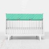 Bacati - Elephants Mint/Yellow/Gray Long Crib Rail Guard Cover - 2 of 4
