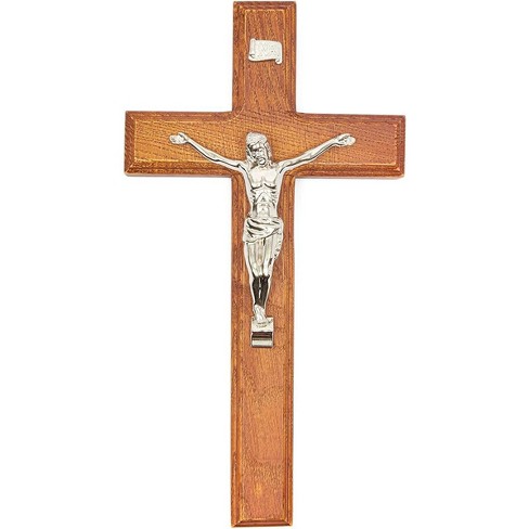 Juvale Wood Catholic Crucifix Wall Cross Fir Arts And Crafts 12 Inches ...