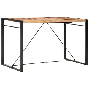 vidaXL Bar Table 70.9 in.x35.4 in.x43.3 in. Solid Sheesham Wood - 1 of 4