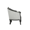 37" Samael Accent Chair Gray Linen Dark Brown Finish - Acme Furniture - 4 of 4