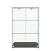 INFURNIC Decorative Bookshelf Modern Glass Display Cabinet with 2 Doors and 3 Shelves for Living Room, Black, 32.09"*14.37"*47.9" - 4 of 4