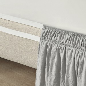 Lush Décor Gathered Ruffle Elastic Easy Wrap Around Bedskirt - 1 of 4
