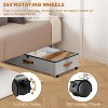Wheeled Storage Bed with Transparent Cover, 2-piece Set, Rolling Storage Bed Box, Storage Bed Device, can Hold Clothes, Shoes, Toys and Blankets - 4 of 4