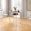 Costway 3 Piece Dining Set Table 2 Chairs Home Kitchen Breakfast Furniture - 4 of 4