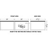27.5" Set Of 2 Arcadia Acacia Wood Square Coffee Tables Antiqued Mocha - Alaterre Furniture: Industrial Style, Trestle Base - 3 of 4