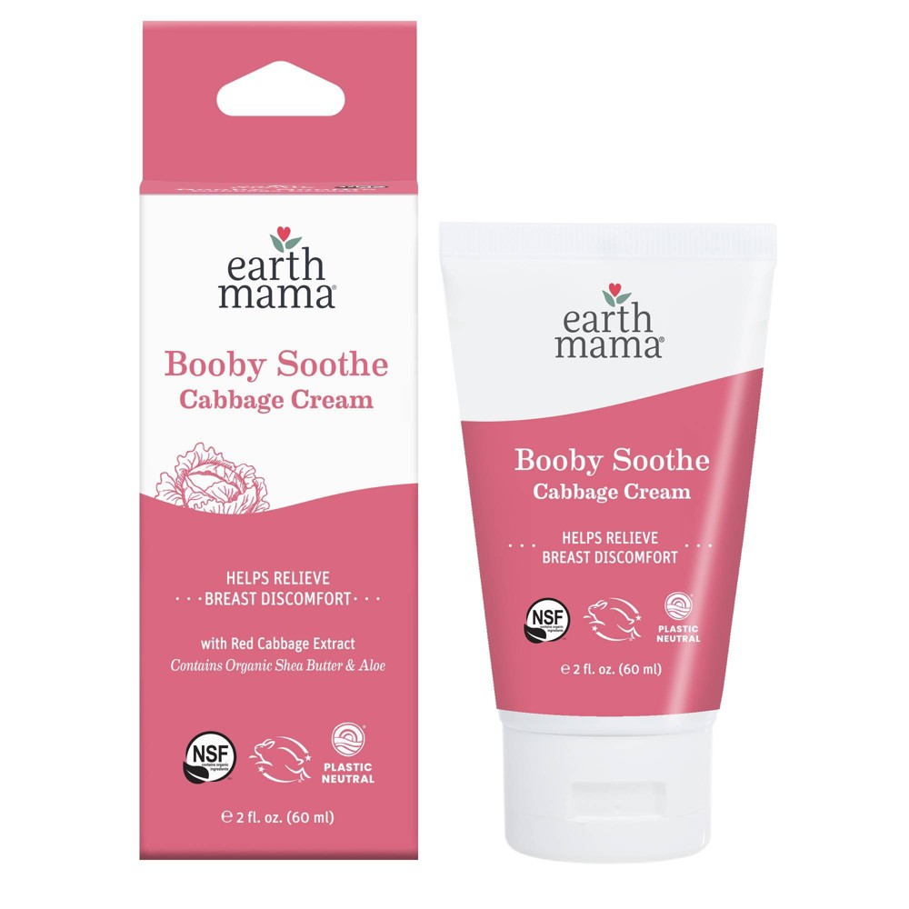 Photos - Cream / Lotion Earth Mama Booby Soothe Cabbage Cream for Breastfeeding Discomfort - 2 fl oz 