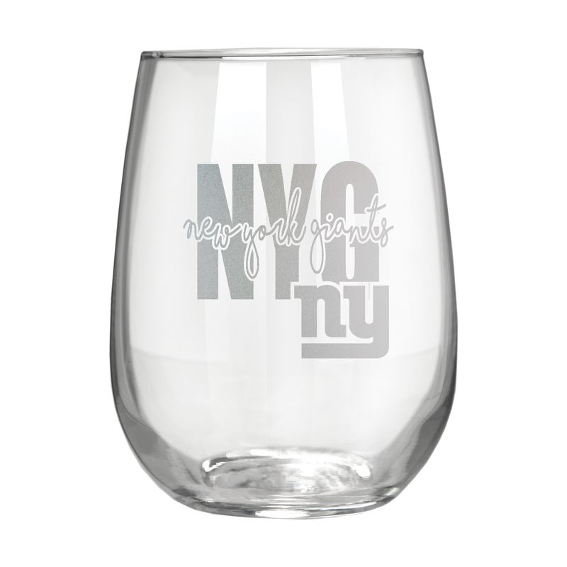 NFL New York Giants The Vino Stemless 17oz Wine Glass - Clear, 1 of 2