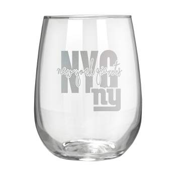 NFL New York Giants The Vino Stemless 17oz Wine Glass - Clear
