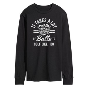 Men's - Instant Message - It Takes A Lot Of Balls Long Sleeve Graphic T-Shirt - 1 of 4