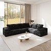 WJSHome 134" Sectional Couches for Living Room, Modular Sectional Sofa with L-Shape Chaise, Comfy Corduroy Fluffy Cloud Couch with Deep Seat - 2 of 4