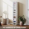 FURNIinspire Shoe Racks Living Room Shoe Boxes Units Shoe Organizer Storage Stackable Shelves for Entryway, Hallway, White, 13.8"*10.2"*68.5" - 4 of 4