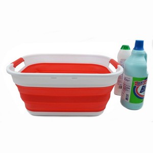 SAMMART 17.5L (4.6 Gallon) Collapsible/ Portable Washing Tub, Water Capacity 13.5L/3.5 Gallon - 1 of 4