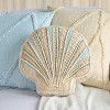 Mina Victory Coastal Accessories Embellished Seashell 15" x 15" Blue Throw Pillow - 2 of 4
