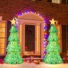 Costway Pop-Up Christmas Tree Pull-Up Artificial Xmas Collapsible Decoration 200 Lights - 2 of 4