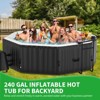 DoCred Inflatable Hot Tub with Air Jets, Heater Pump & Insulated Cover – Available in 2–4 or 4–6 Person Sizes, Round or Square Design - 3 of 4