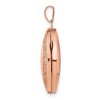 Black Bow Jewelry 14k Rose Gold 21mm Scroll and Hearts Border Oval Locket - 2 of 4