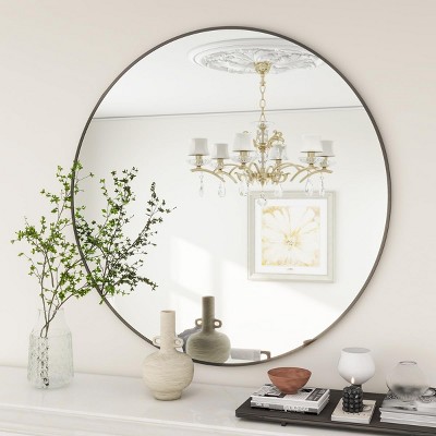 HOMLUX Round Bathroom Vanity Mirror Wall Mount Decorative Make-up Mirror Entryway