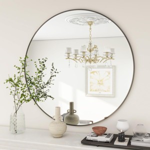 HOMLUX Round Bathroom Vanity Mirror Wall Mount Decorative Make-up Mirror Entryway - 1 of 4