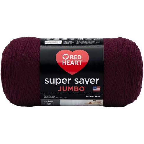Red Heart Super Saver Chunky yarn, Claret, lot of 2 (173 yds ea)