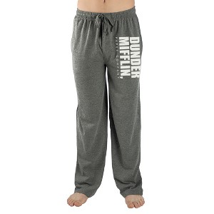 The Office Mens Grey Dunder Mifflin Paper Company Pajama Pants - 1 of 2