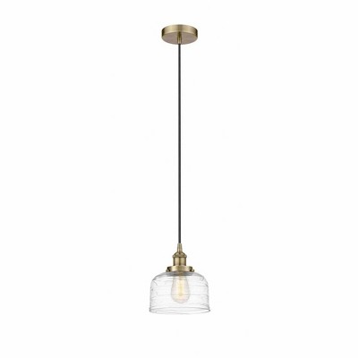 Bell - 1 Light Cord Hung Mini Pendant In Modern Style-9.5 Inches Tall and 8 Inches Wide